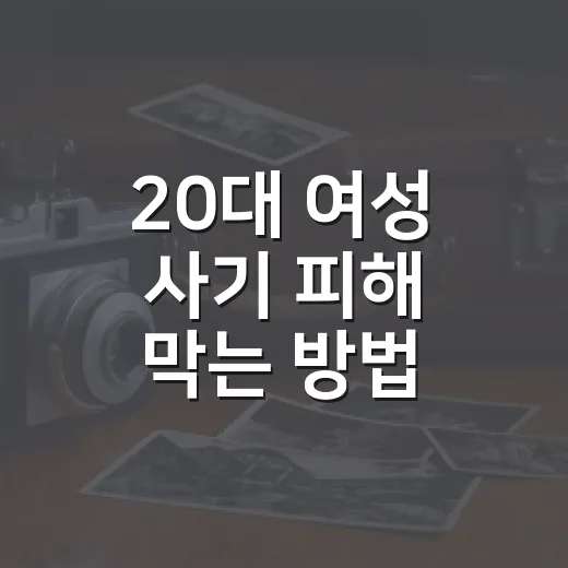 20대 여성 사기 피해 막는 방법, 돈 보내기 전 3분 체크 - 요약