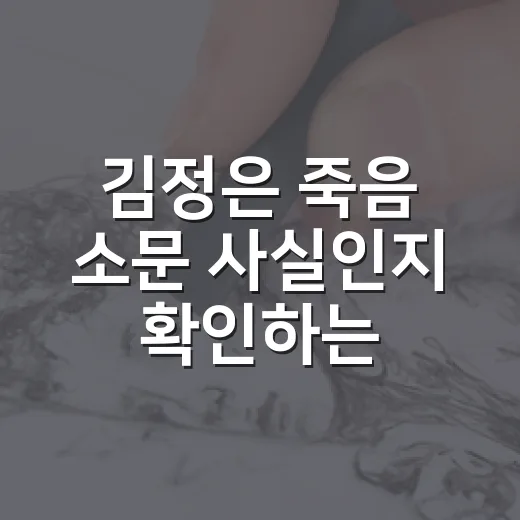 김정은 죽음 소문 사실인지 확인하는 방법 - 요약