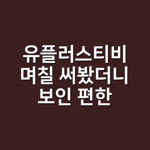 유플러스티비 며칠 써봤더니 보인 편한 점과 애매한 점 - 요약