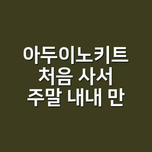아두이노키트 처음 사서 주말 내내 만져봤더니 생긴 일 - 요약
