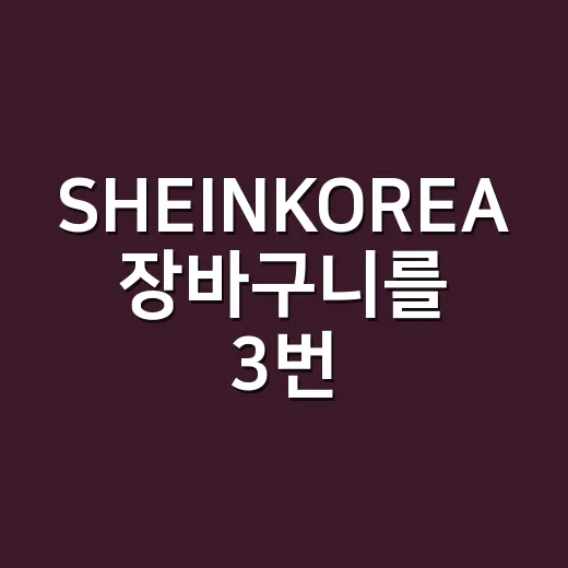 SHEINKOREA 장바구니를 3번 갈아엎고 주문해봤더니 남은 것들 - 요약