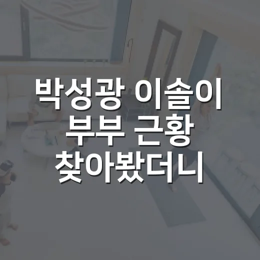 박성광 이솔이 부부 근황 찾아봤더니, 생각보다 현실적인 부부의 시간이었다 - 요약