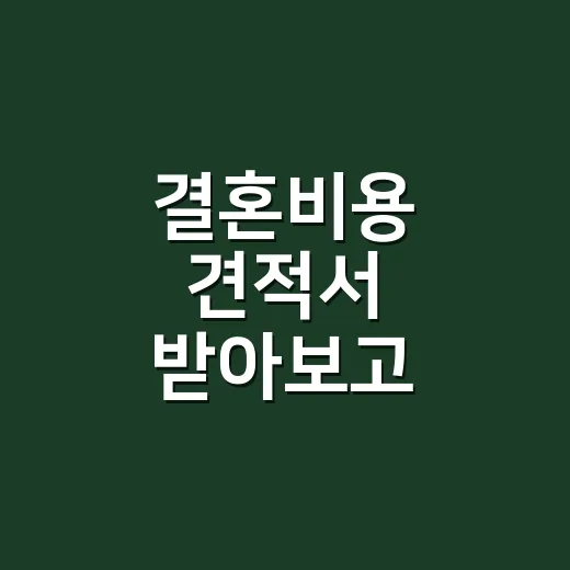 결혼비용 견적서 받아보고 엑셀에 쪼개 넣어봤더니 진짜 부담되는 항목이 보였다 - 요약
