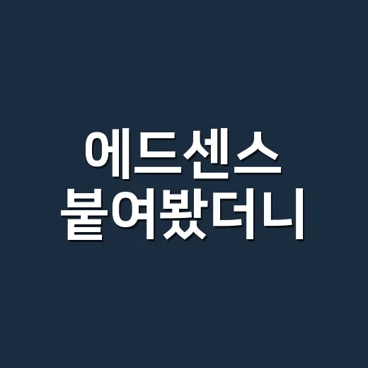 에드센스 붙여봤더니, 수익보다 먼저 보인 의외의 문제들 - 요약