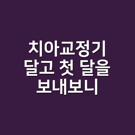 치아교정기 달고 첫 달을 보내보니, 생각보다 사소한 게 제일 불편했다 - 요약