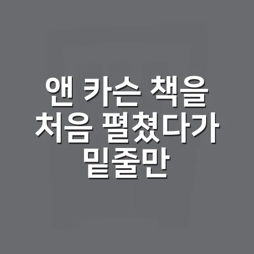 앤 카슨 책을 처음 펼쳤다가 밑줄만 늘어난 이야기 - 요약
