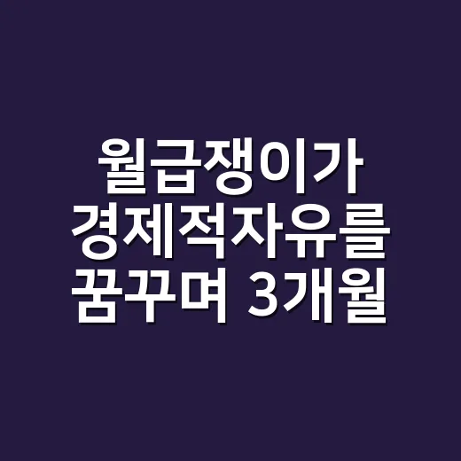 월급쟁이가 경제적자유를 꿈꾸며 3개월 동안 가계부를 뒤집어본 후기 - 요약