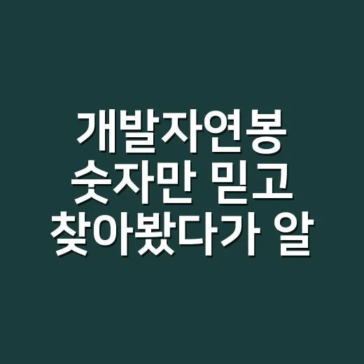 개발자연봉 숫자만 믿고 찾아봤다가 알게 된 현실 후기 - 요약