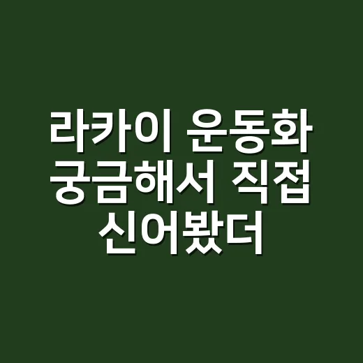 라카이 운동화 궁금해서 직접 신어봤더니, 예쁜데 의외로 봐야 할 게 있었다 - 요약