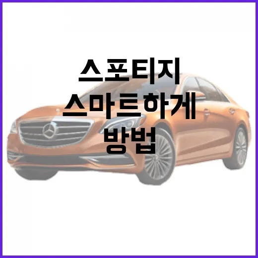 스포티지를 더 스마트하게 활용하는 방법 - 요약