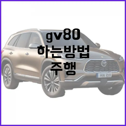 GV80 하이브리드로 효율적인 주행을 하는 방법 - 요약
