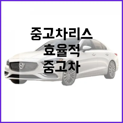 효율적으로 중고차 리스하는 방법 - 요약