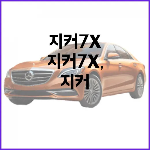 지커 7X, 5,299만 원으로 새로움을 시작하는 방법 - 요약