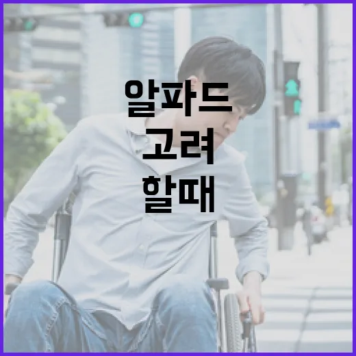 알파드를 선택할 때 고려해야 할 포인트 - 요약