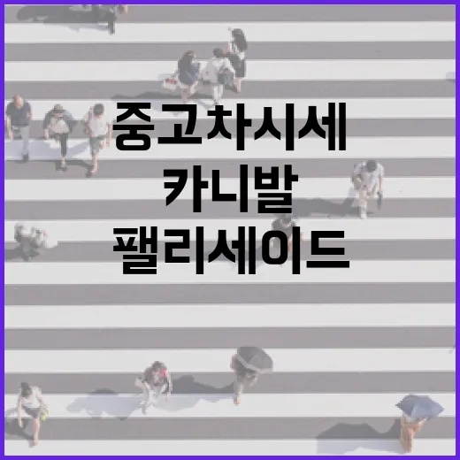 올여름 중고차 시세 변화: 카니발과 팰리세이드 주목 - 요약