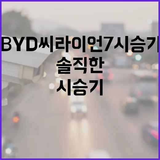 BYD 씨라이언7 시승기: 솔직한 느낌과 경험 - 요약