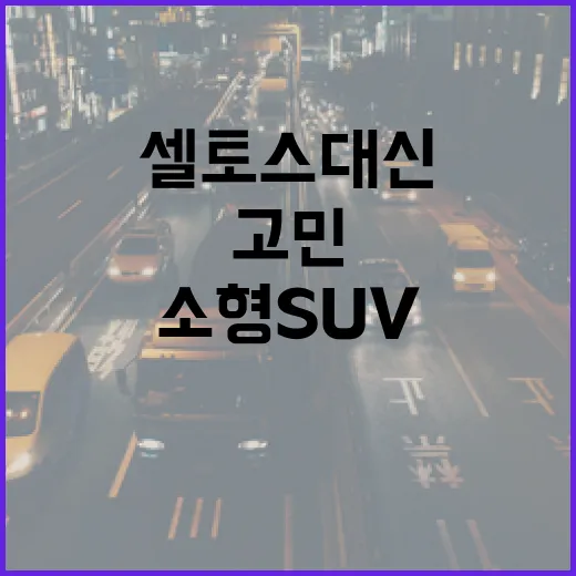 소형 SUV 선택의 고민: 셀토스 대신 어떤 차를? - 요약