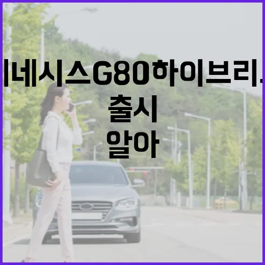 제네시스 G80 하이브리드 출시: 알아두면 좋은 점 - 요약