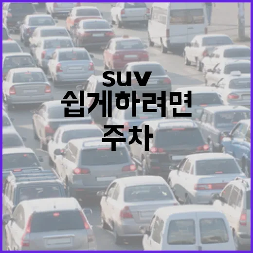 SUV 주차 쉽게 하려면 이렇게 잡으면 덜 긁습니다 - 요약