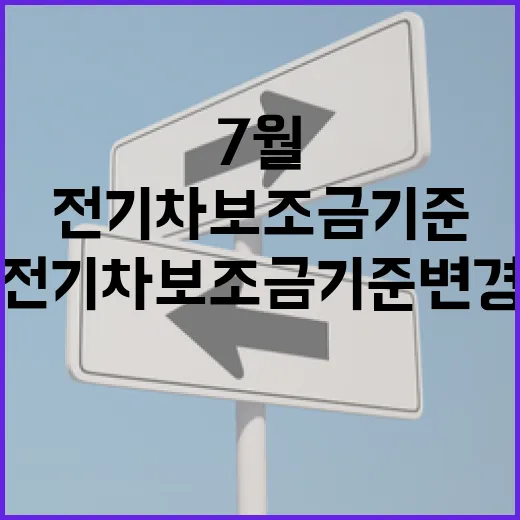 7월 전기차 보조금 기준 변경 전에 놓치면 손해 보는 확인 방법 - 요약