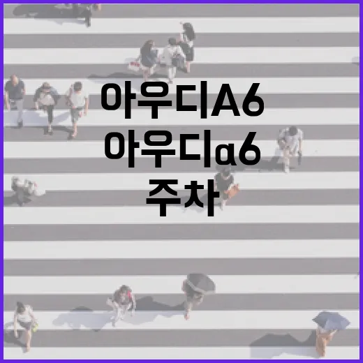 아우디A6 주차 편하게 하려면 이렇게 맞춰두면 됩니다 - 요약