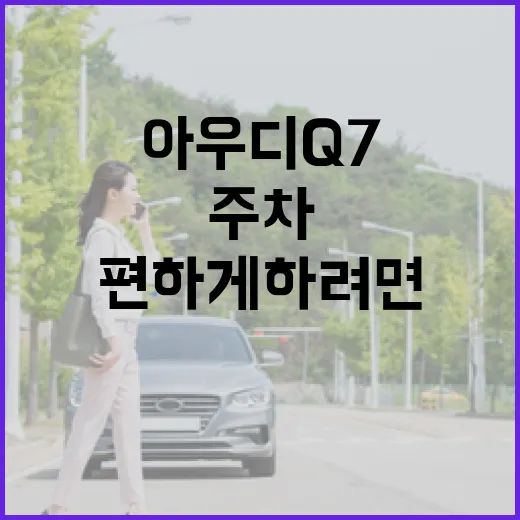아우디Q7 주차 편하게 하려면 이렇게 잡아야 덜 긁힙니다 - 요약