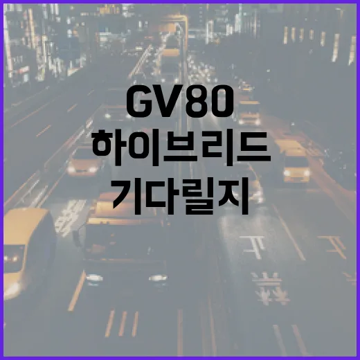 GV80하이브리드 기다릴지 고민될 때 이렇게 따져보는 방법 - 요약