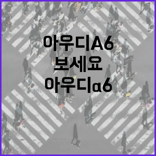 아우디A6 주차 편하게 하려면 이렇게 잡아보세요 - 요약