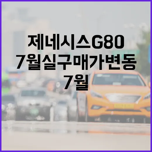 제네시스 G80 7월 실구매가 변동 이유 확인하는 방법 - 요약