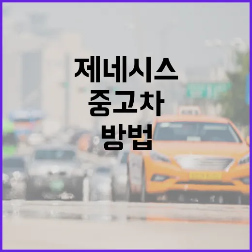제네시스중고차 고를 때 덜 후회하는 방법 - 요약