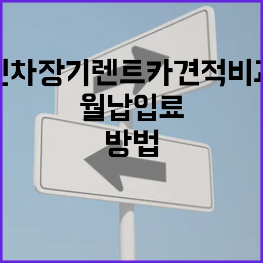 신차장기렌트카견적비교 제대로 하는 방법, 월 납입료만 보면 손해입니다 - 요약