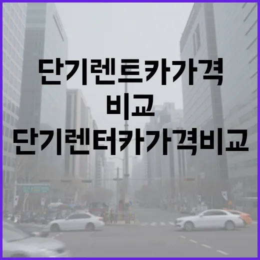 단기렌트카가격비교 제대로 하는 방법, 하루 빌려도 덜 손해 보려면 이렇게 - 요약