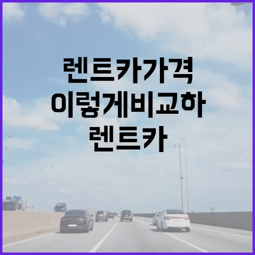 렌트카가격 덜 당황하려면 이렇게 비교하는 방법 - 요약