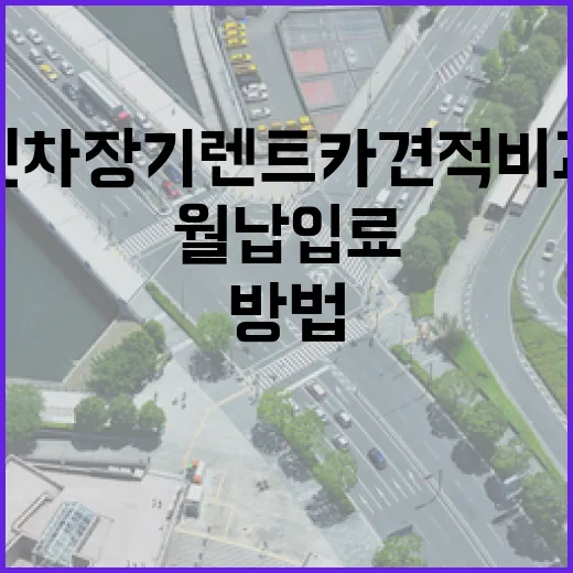 신차장기렌트카견적비교 제대로 하는 방법, 월 납입료만 보면 손해입니다 - 요약