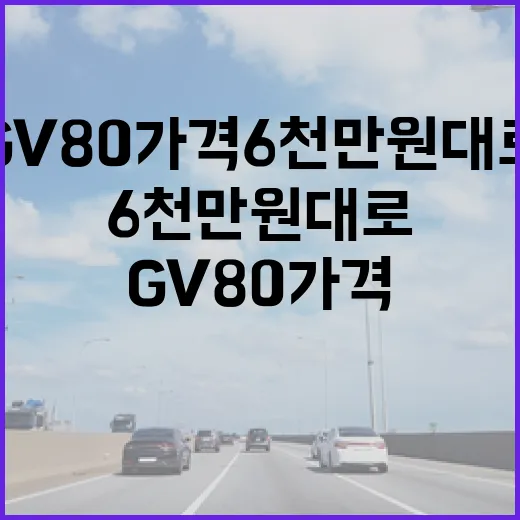 GV80가격 6천만 원대로 보려면 이렇게 계산하는 방법 - 요약