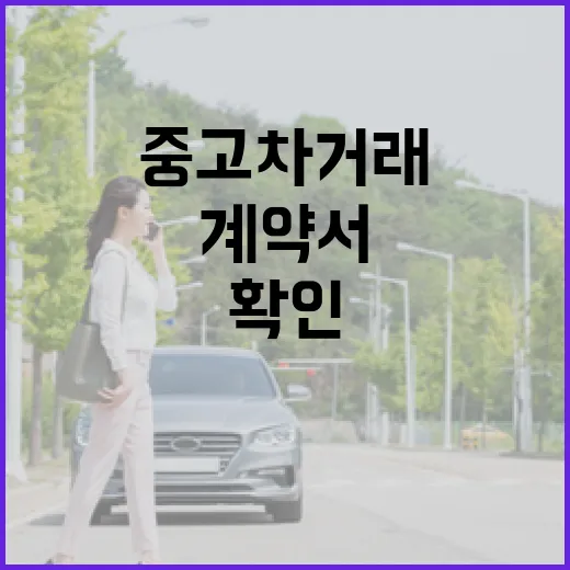 중고차거래 처음이라면 계약서 쓰기 전 이렇게 확인하는 방법 - 요약