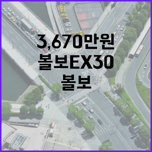 볼보 EX30 3,670만 원에 보려면 이렇게 따져보는 방법 - 요약