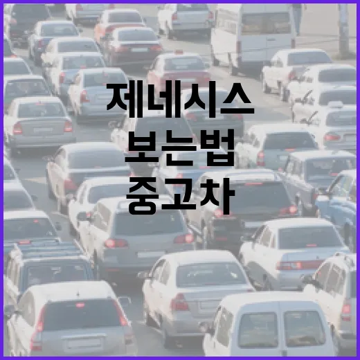 제네시스중고차 고를 때 덜 후회하는 방법, 주차장까지 생각해서 보는 법 - 요약