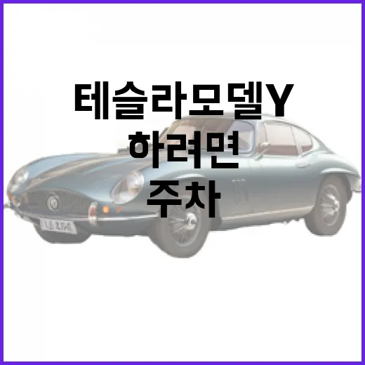 테슬라 모델Y 주차 편하게 하려면 이렇게 준비하세요 - 요약