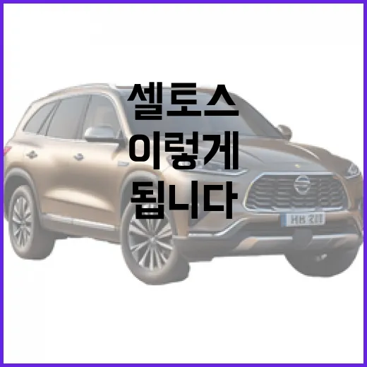 셀토스 주차 편하게 하려면 이렇게 맞추면 됩니다 - 요약