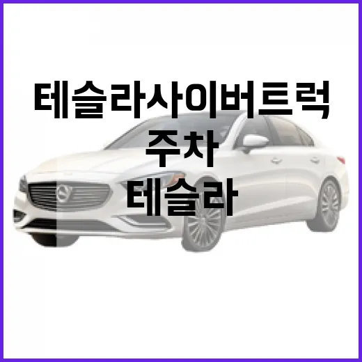 테슬라 사이버트럭 주차하려면 이렇게 보는 게 편합니다 - 요약