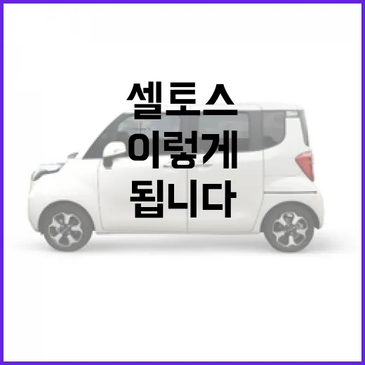 셀토스 주차 편하게 하려면 이렇게 잡으면 됩니다 - 요약