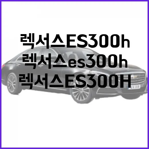 렉서스 es300h 편하게 타려면 주차장에서 이렇게 적응하면 됩니다 - 요약