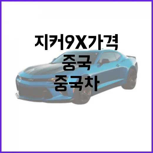 지커 9X 가격 보려면 이렇게 계산하세요, 중국차 직구 느낌으로 따져본 현실 비용 - 요약