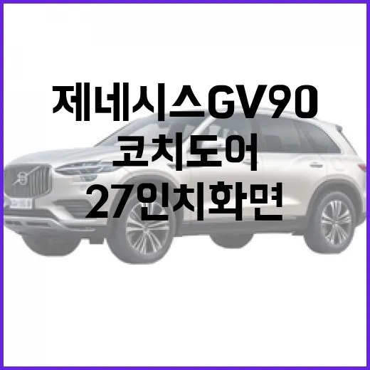 제네시스 GV90 코치도어·27인치 화면 제대로 보려면 이렇게 체크하는 방법 - 요약