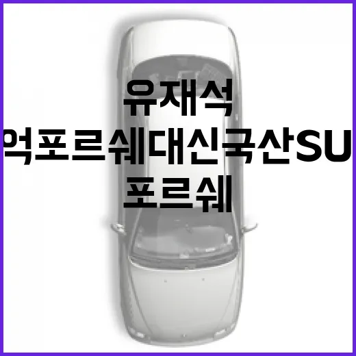 유재석처럼 2억 포르쉐 대신 국산 SUV 고르려면 이렇게 봐야 합니다 - 요약