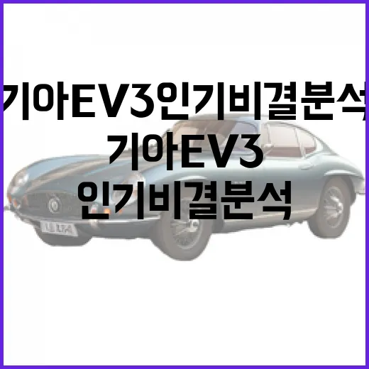 기아 EV3 인기 비결 분석하려면 이렇게 보면 됩니다 - 요약