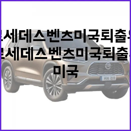 메르세데스벤츠 미국 퇴출 위기, 차주가 뉴스 볼 때 헷갈리지 않는 방법 - 요약