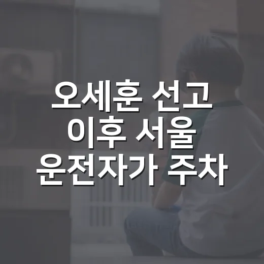 오세훈 선고 이후 서울 운전자가 주차·과태료를 확인하는 방법 - 요약
