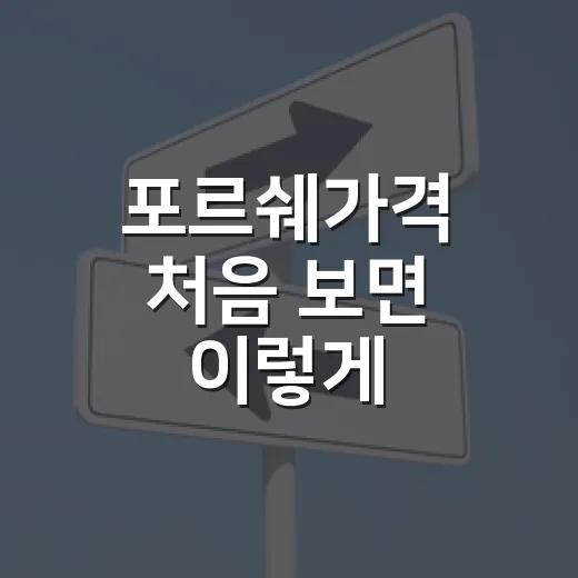 포르쉐가격 처음 보면 이렇게 계산하는 방법: 차값보다 옵션·주차비 먼저 - 요약